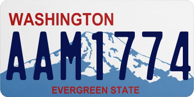 WA license plate AAM1774