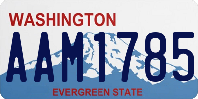 WA license plate AAM1785