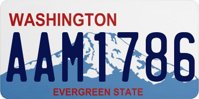 WA license plate AAM1786
