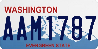 WA license plate AAM1787