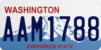 WA license plate AAM1788