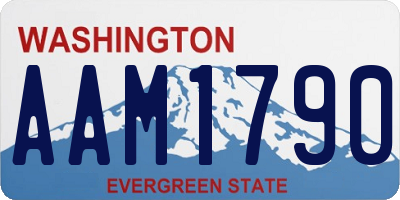 WA license plate AAM1790