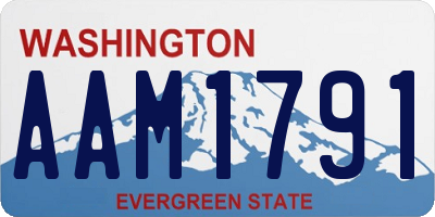 WA license plate AAM1791