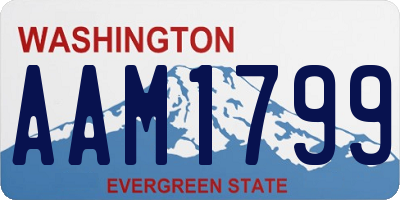 WA license plate AAM1799