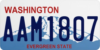 WA license plate AAM1807