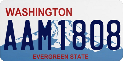 WA license plate AAM1808