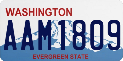 WA license plate AAM1809