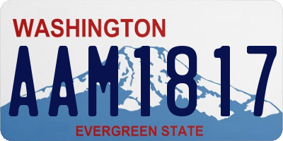 WA license plate AAM1817