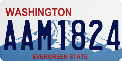 WA license plate AAM1824