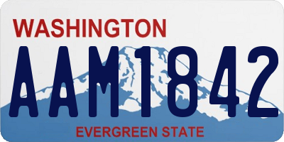 WA license plate AAM1842