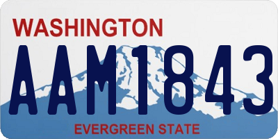WA license plate AAM1843