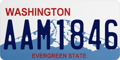 WA license plate AAM1846