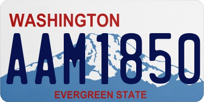 WA license plate AAM1850