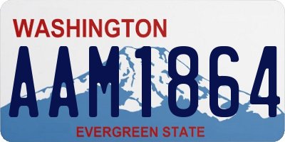 WA license plate AAM1864