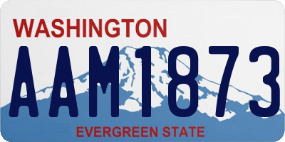 WA license plate AAM1873