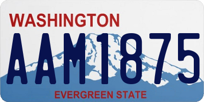 WA license plate AAM1875