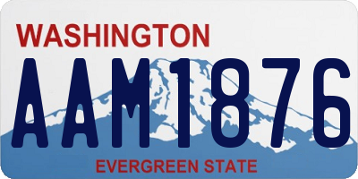 WA license plate AAM1876