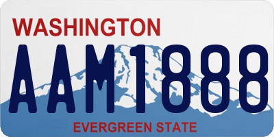 WA license plate AAM1888