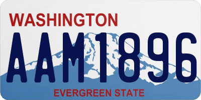WA license plate AAM1896