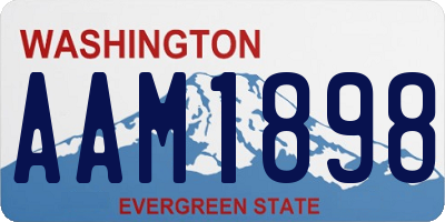 WA license plate AAM1898