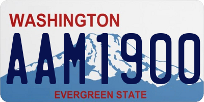 WA license plate AAM1900