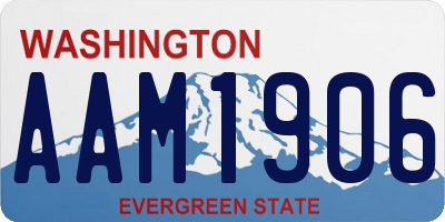 WA license plate AAM1906