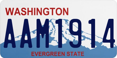 WA license plate AAM1914