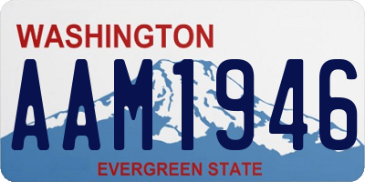 WA license plate AAM1946