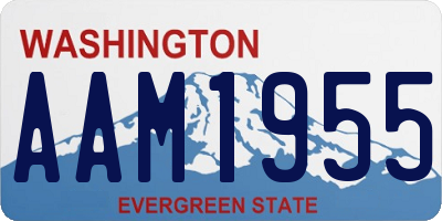 WA license plate AAM1955