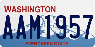 WA license plate AAM1957