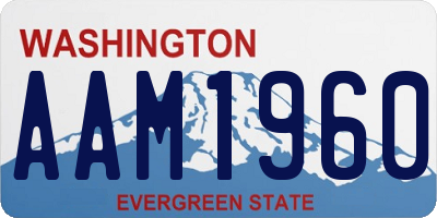 WA license plate AAM1960