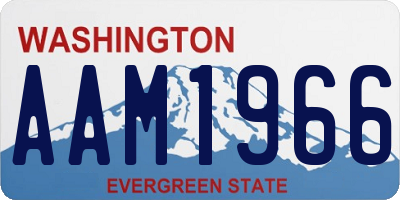 WA license plate AAM1966