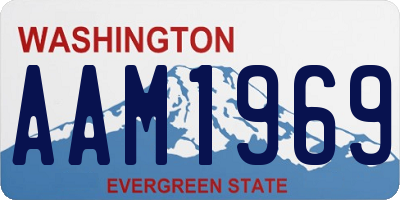 WA license plate AAM1969
