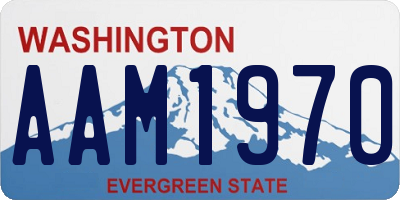 WA license plate AAM1970