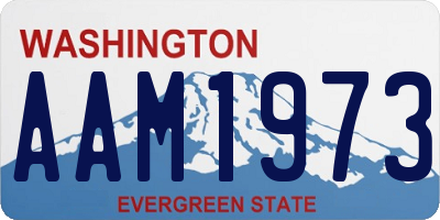 WA license plate AAM1973
