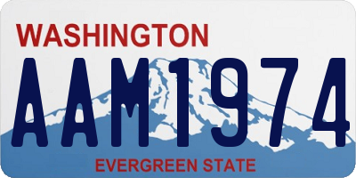 WA license plate AAM1974