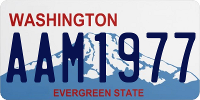 WA license plate AAM1977