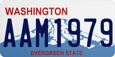 WA license plate AAM1979