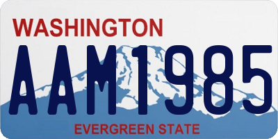 WA license plate AAM1985