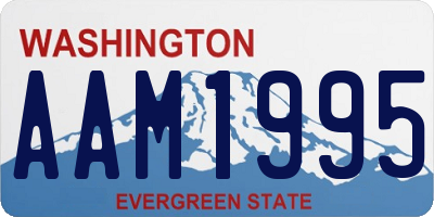 WA license plate AAM1995