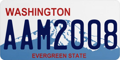 WA license plate AAM2008