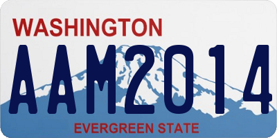 WA license plate AAM2014