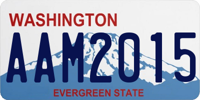 WA license plate AAM2015