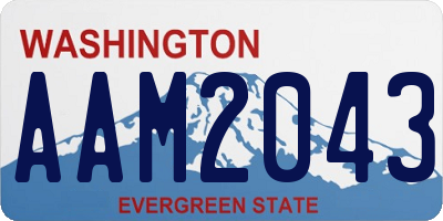 WA license plate AAM2043