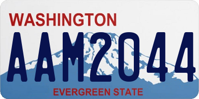 WA license plate AAM2044