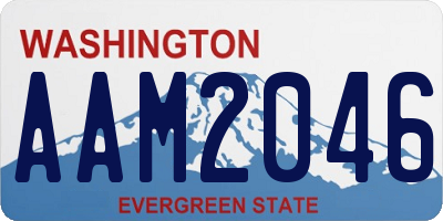WA license plate AAM2046