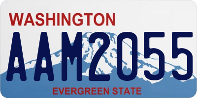 WA license plate AAM2055