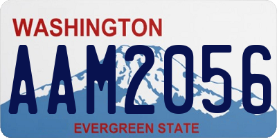 WA license plate AAM2056