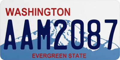 WA license plate AAM2087