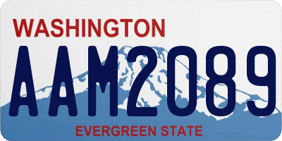 WA license plate AAM2089